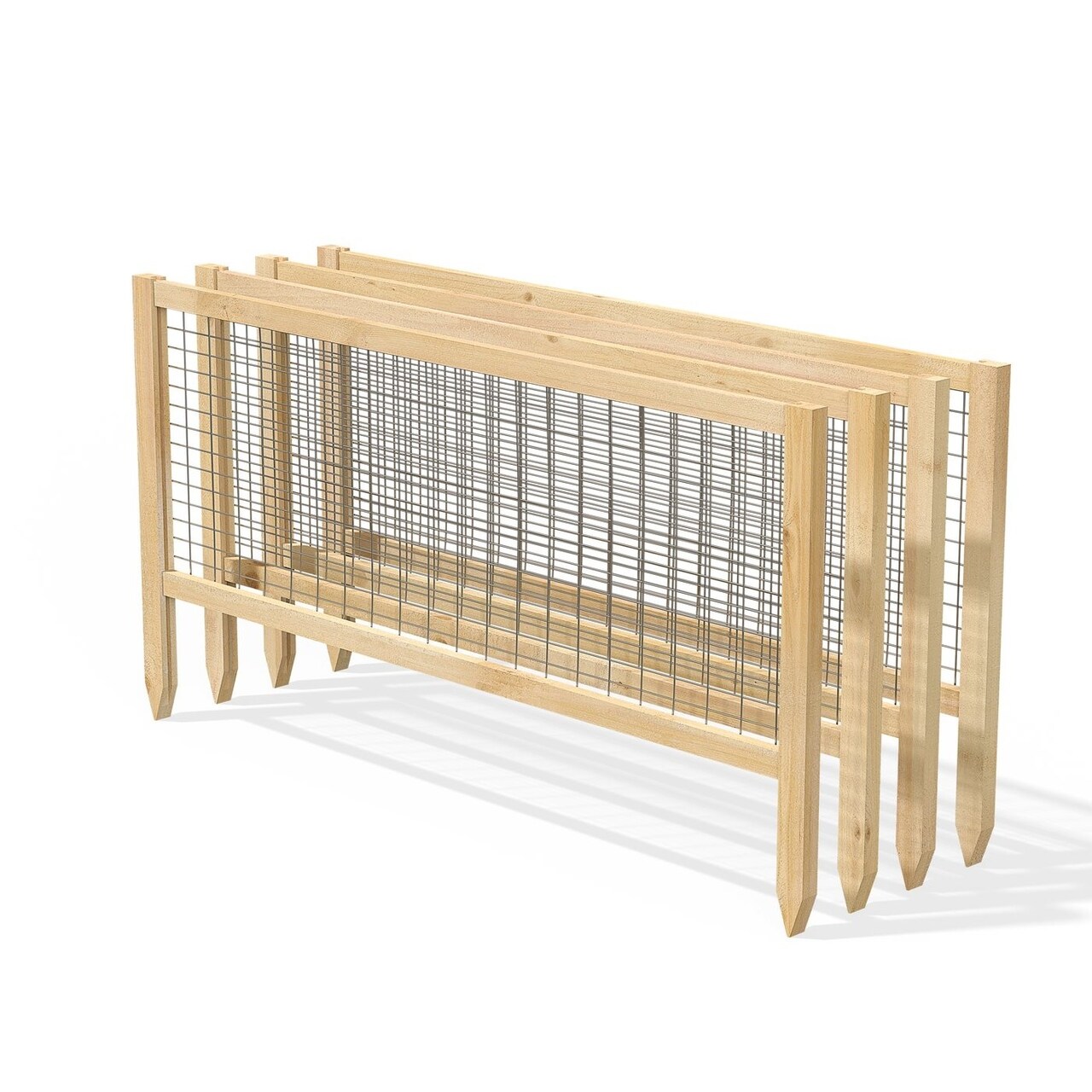 4 Pack Cedar Garden Trellis Set 45 x 23.5 Inch Garden Fence Panels